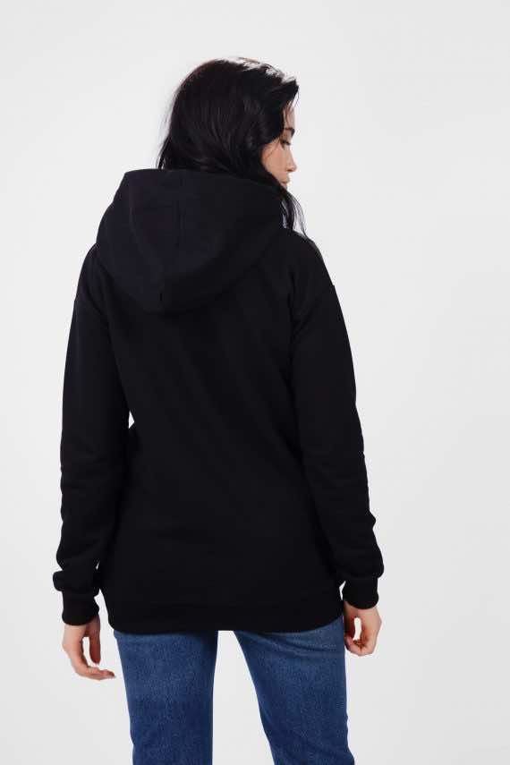 Czarna bluza z kapturem bawełna bio dziendobrysklep.com