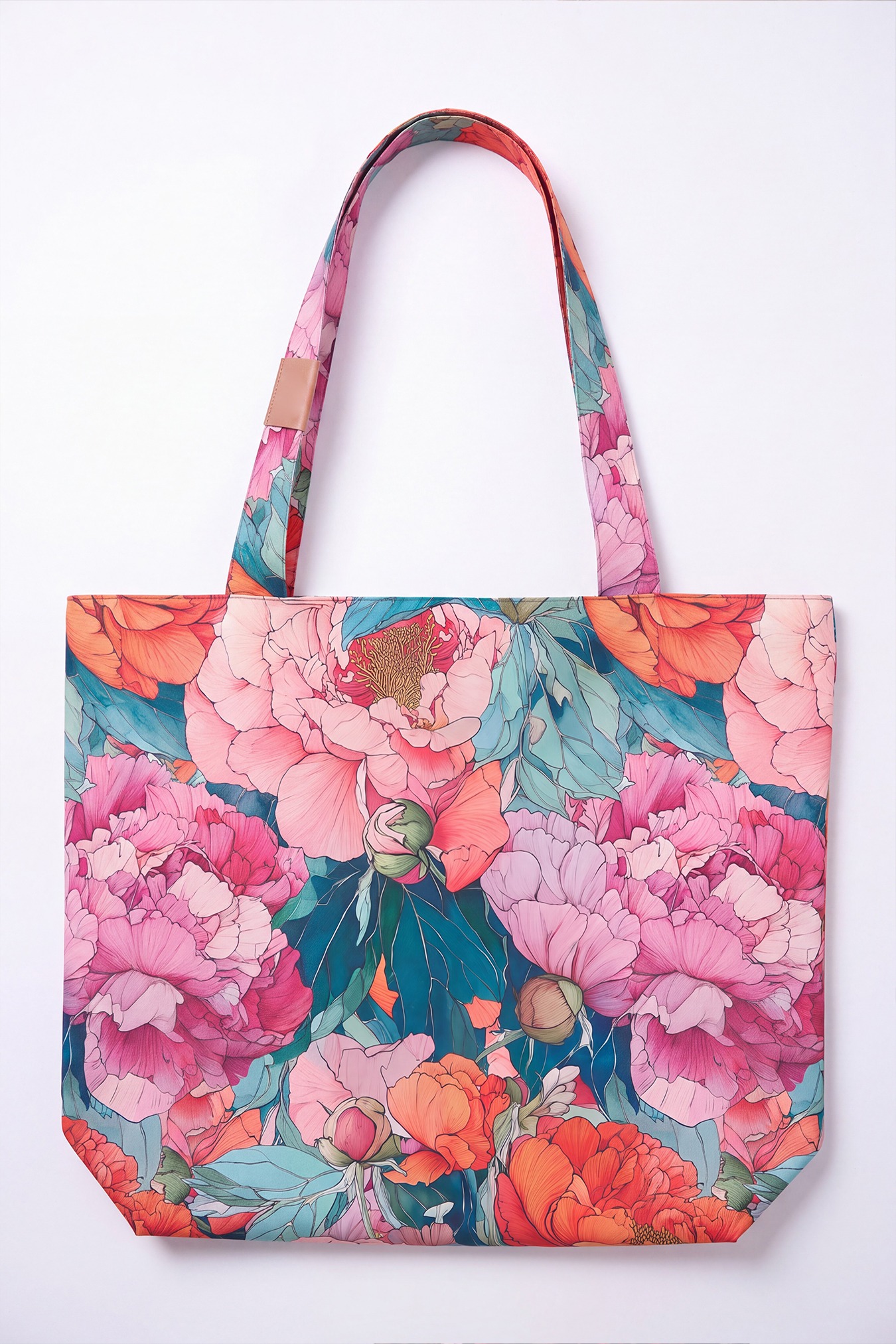 shopperka-sorbet-1 Torba shopper Sorbet w autorski kwiatowy print