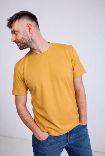 Bawełniany T-shirt męski Yellow ze 100% bawełny