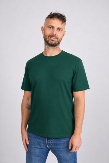 T-shirt męski Green w głębokim zielonym kolorze